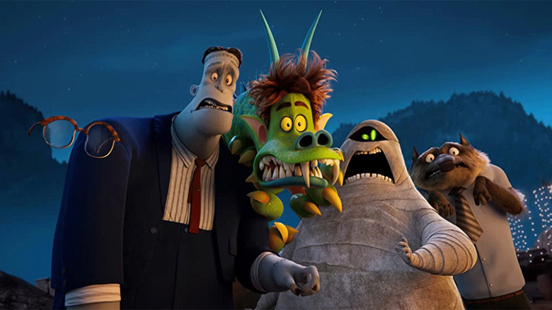 The monsters in "Hotel Transylvania: Transformania"