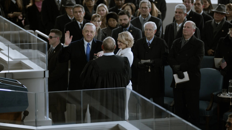 The second inauguration of Frank Underwood