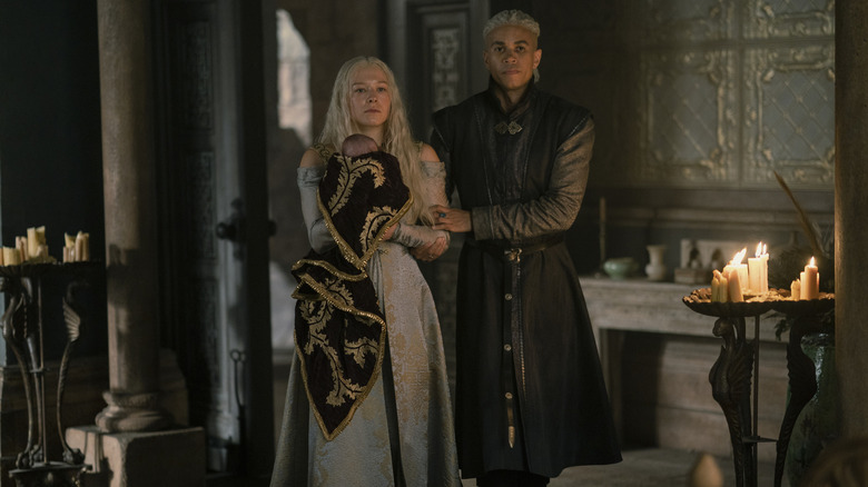 Rhaenyra Laenor holding baby