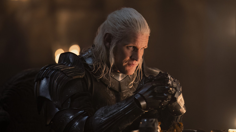 Daemon Targaryen wearing armor