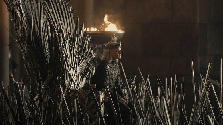 Aegon II on Iron Throne