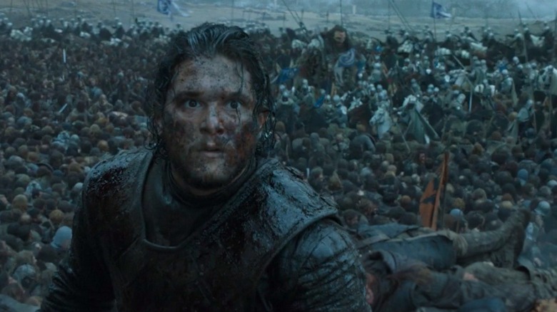 Jon Snow during a battle