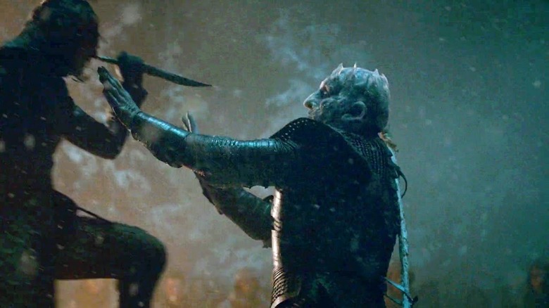 Arya attacking the Night King