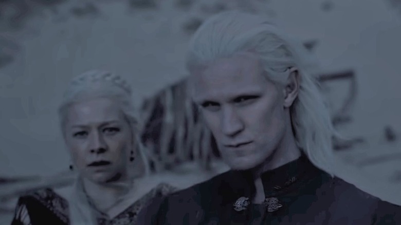 Rhaenyra and Daemon Targaryen on beach