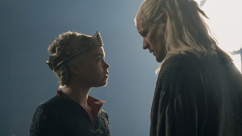 Daemon and Rhaenyra Targaryen talking