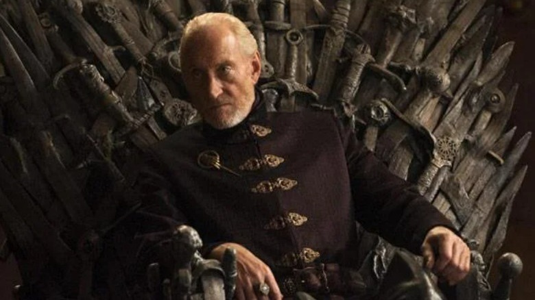 Tywin Lannister on the Iron Throne