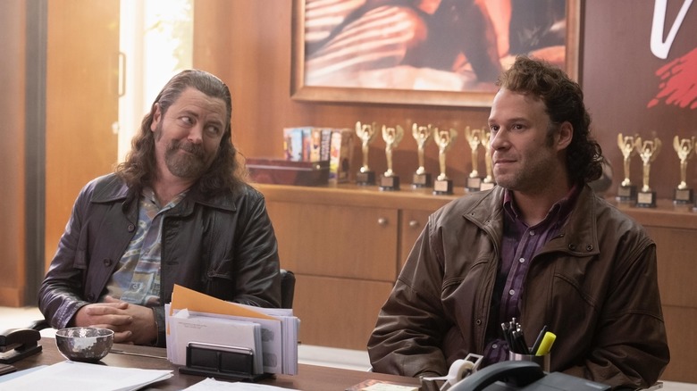 Nick Offerman Seth Rogen long hair Hulu