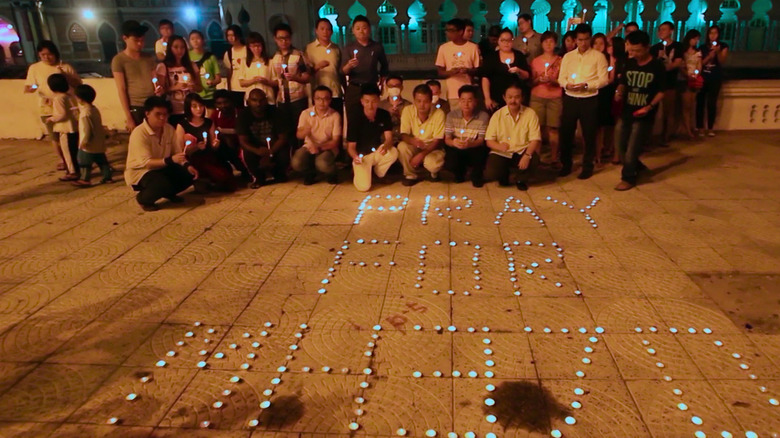 Vigil with candles