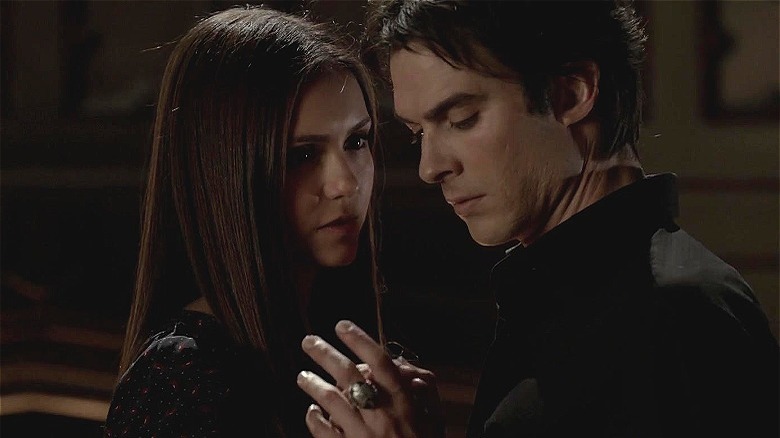 Damon and Elena dancing