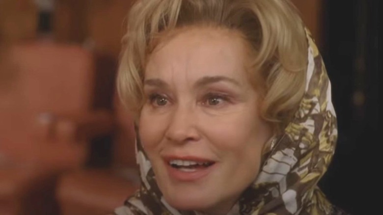 Jessica Lange scarf around her hair