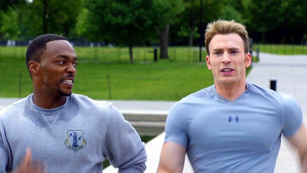 Steve Rogers and Sam Wilson jogging