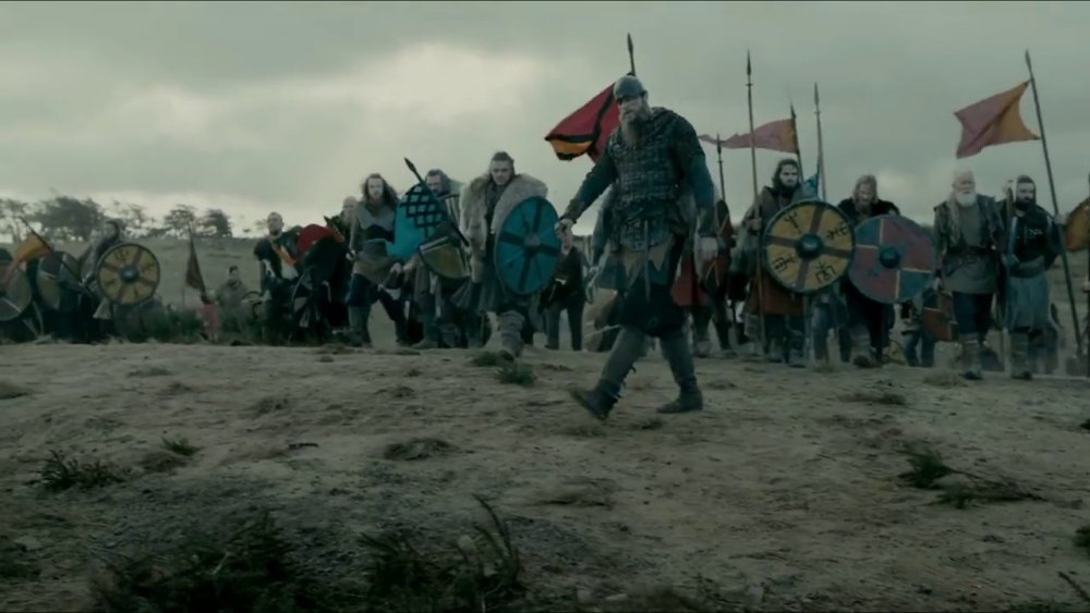 Gustaf Skarsgård as Floki leading the Great Heathen Army on Vikings