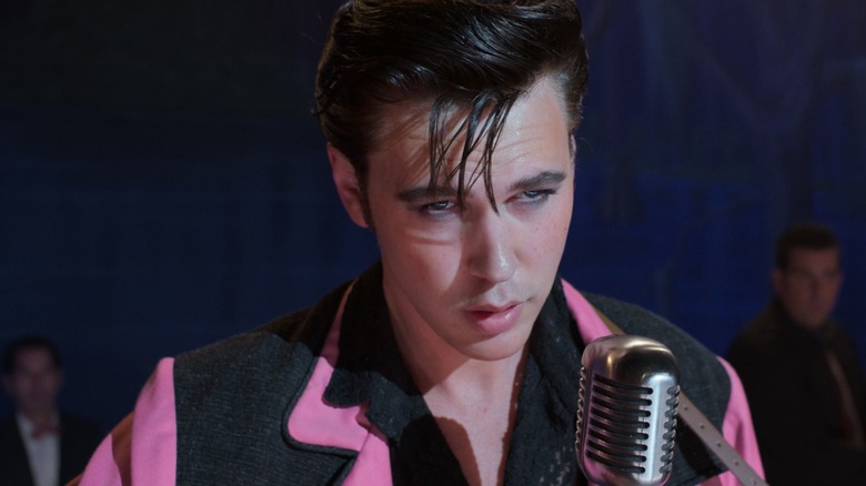 Elvis Presley slicked hair 