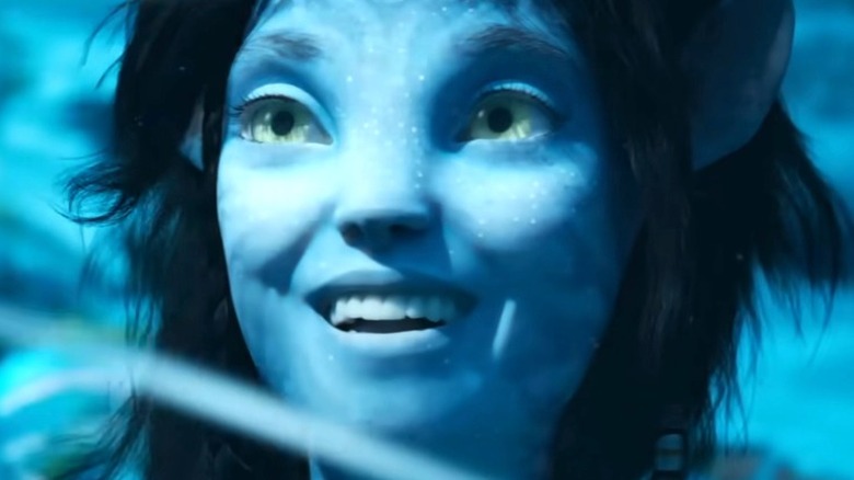 A Na'vi character smiling