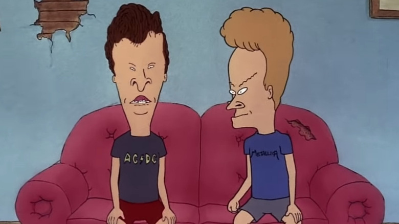 Beavis and Butthead on the iconic couch