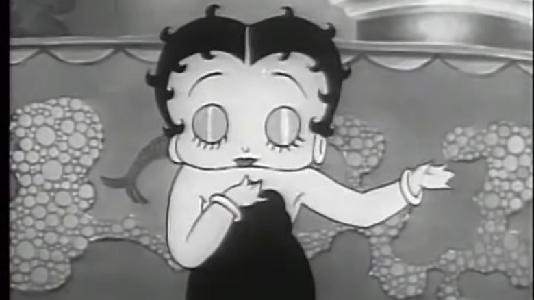 Betty Boop singing eyes closed