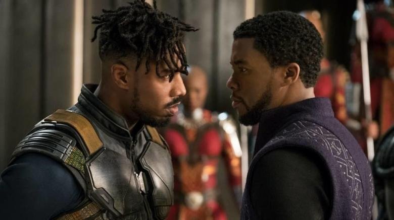 T'Challa and Killmonger face off