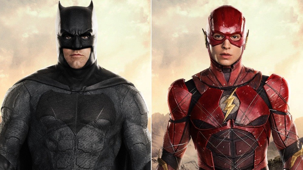 Ben Affleck as Batman and Ezra Miller as The Flash in Justice League