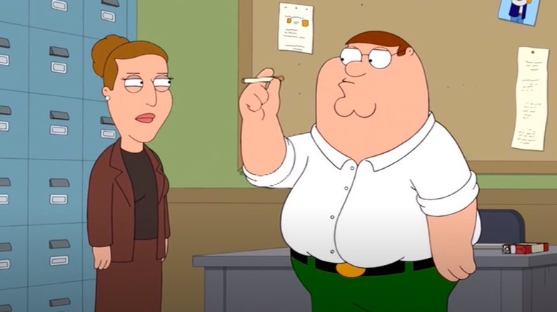 Peter and Angela talk in Family Guy