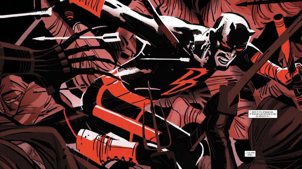 Daredevil fighting The Hand