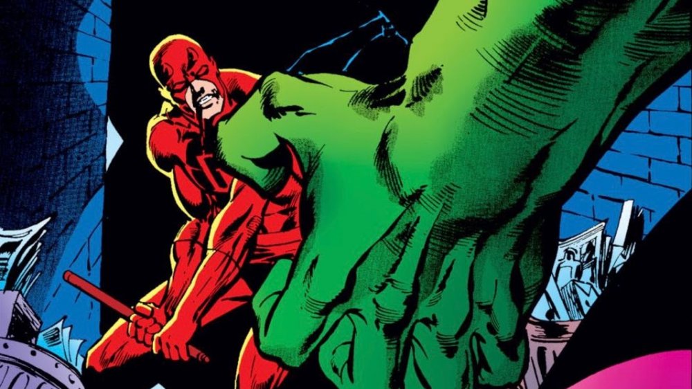 Daredevil and Hulk in Daredevil #163