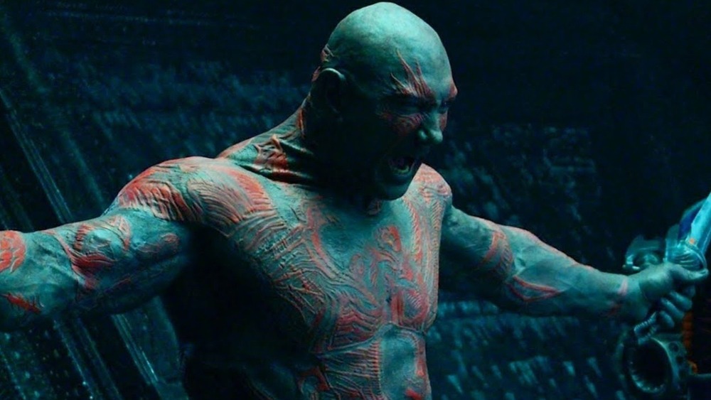 Drax the Destroyer holding his knives