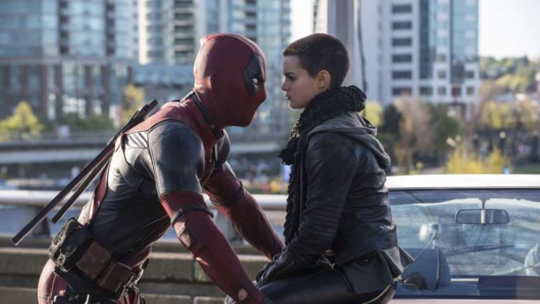 Ryan Reynolds and Brianna Hildebrand in Deadpool