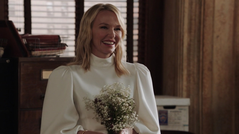 Kelli Giddish in wedding dress