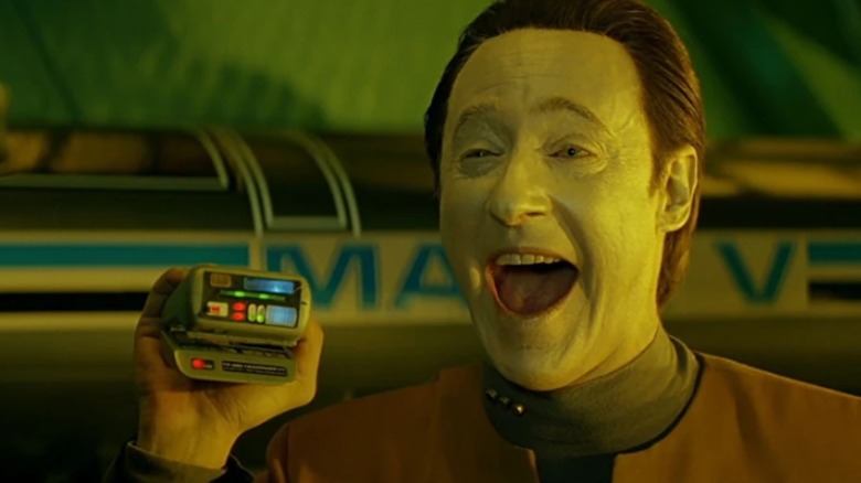 Data and a tricorder