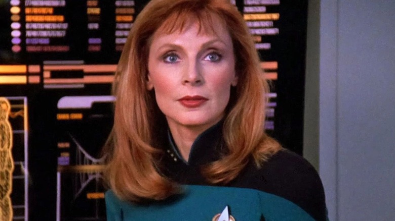 Dr. Crusher smiling