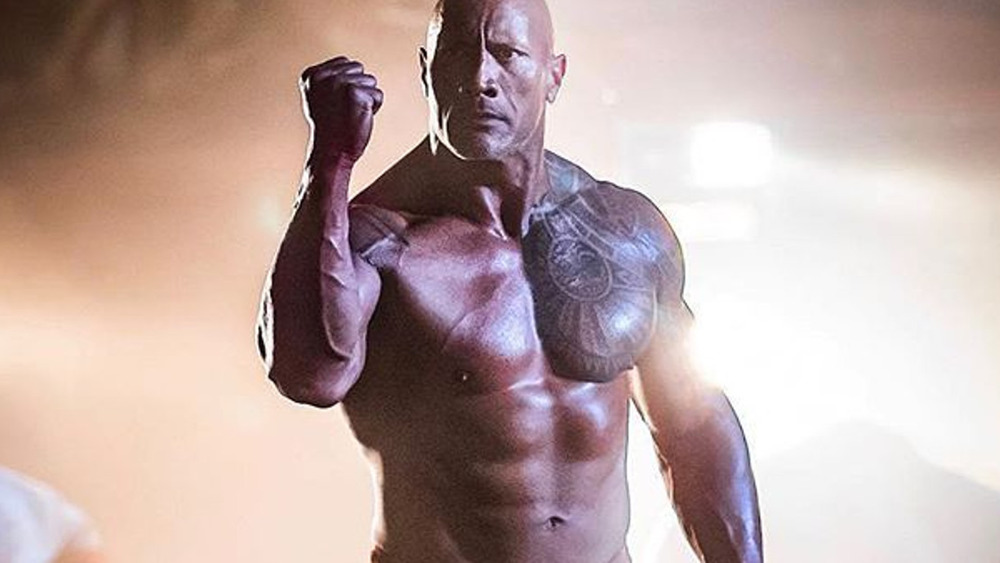 Dwayne Johnson shirtless