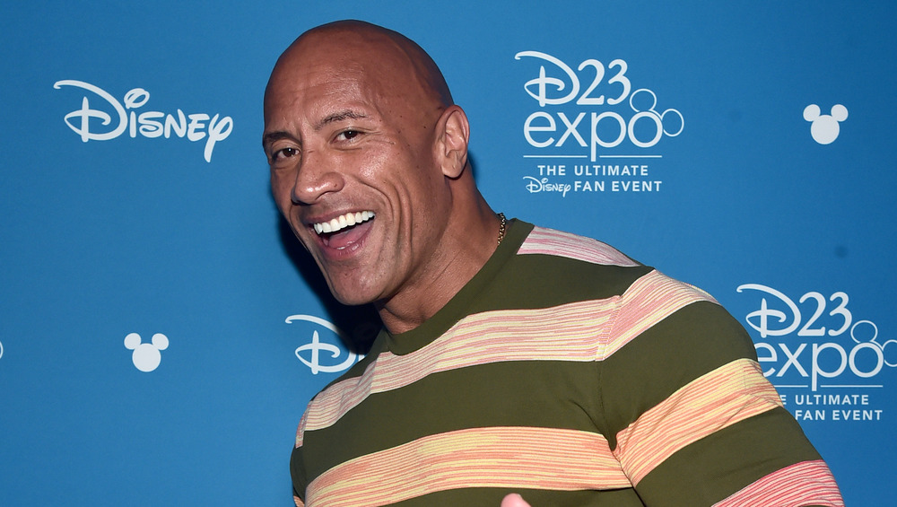 Dwayne Johnson smiling