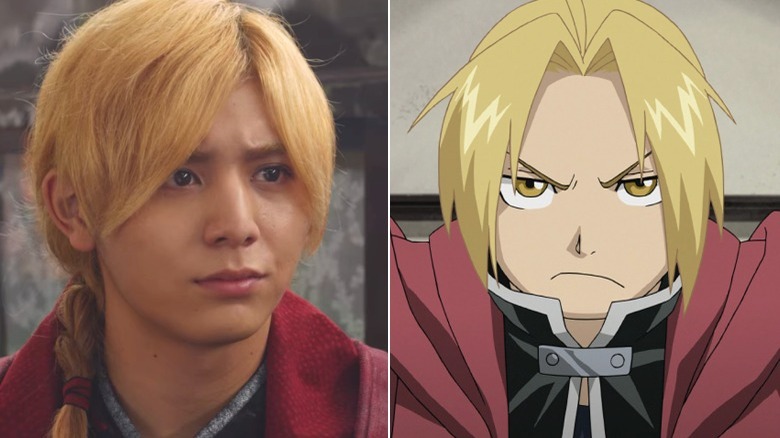 Fullmetal Alchemist Edward live-action and anime characters