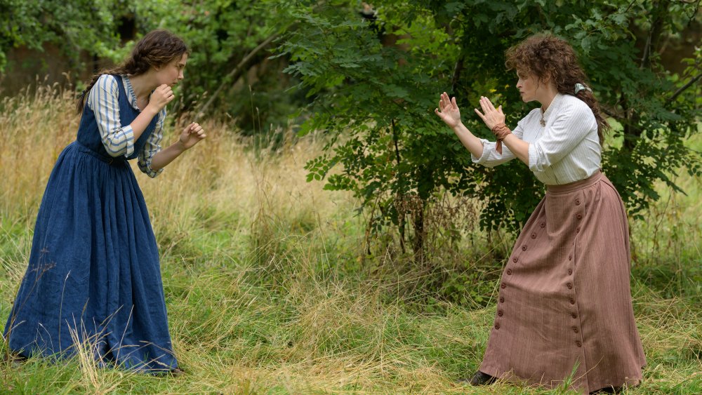 Millie Bobby Brown and Helena Bonham Carter as Eudoria in Enola Holmes