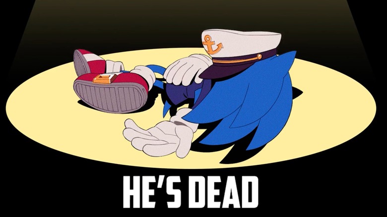 Sonic lying on the ground