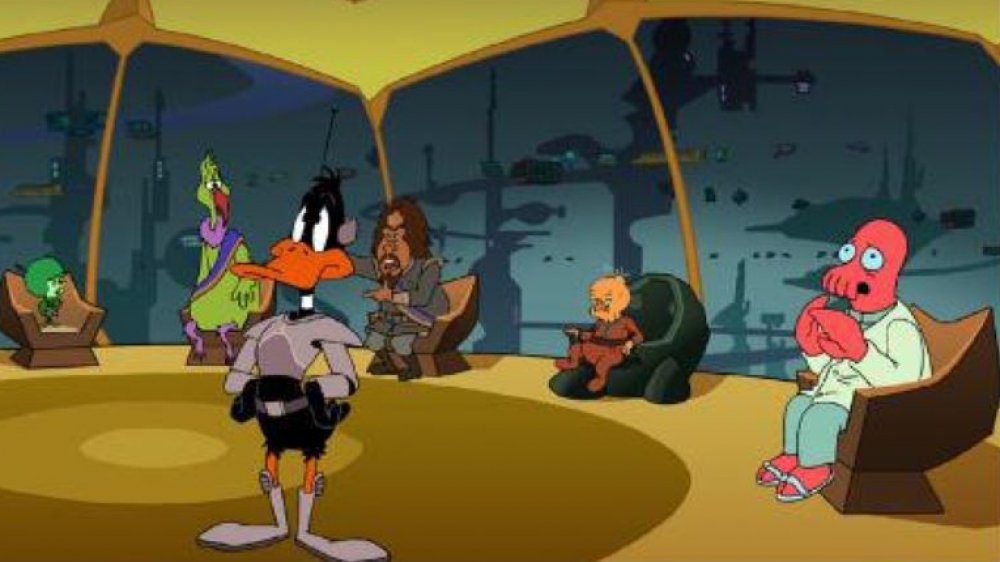 Zoidberg appears in a scene from Duck Dodgers: Attack of the Drones