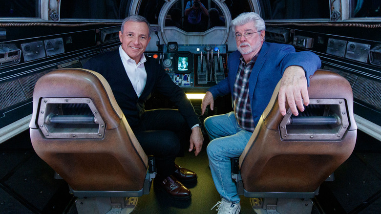 George Lucas with Bob Iger