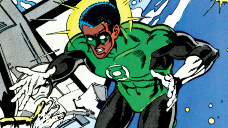 John Stewart Green Lantern looking shocked