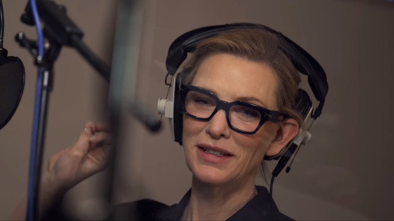 Cate Blanchett recording Spazzatura in Pinocchio