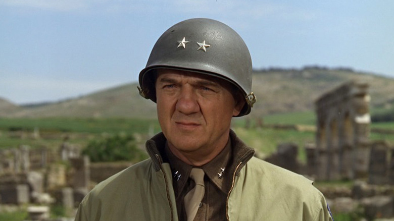 Omar Bradley wearing helmet with two stars