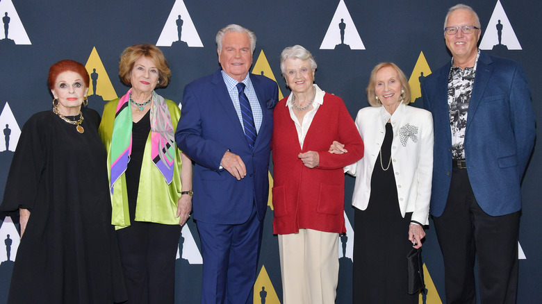 Angela Lansbury poses with her celebrity friends