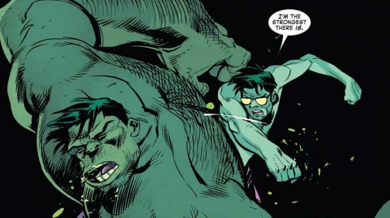 Bruce Banner fighting the Hulk from Hulk: Season One