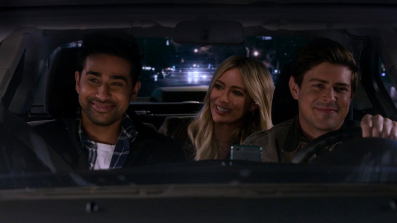 Sid, Sophie, and Jesse riding in car