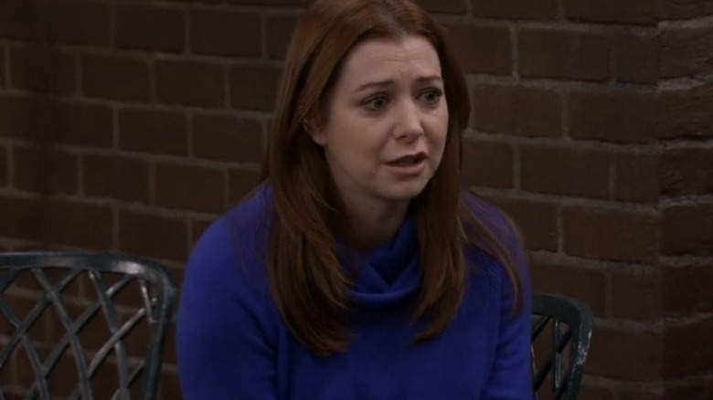 Alyson Hannigan looking sad