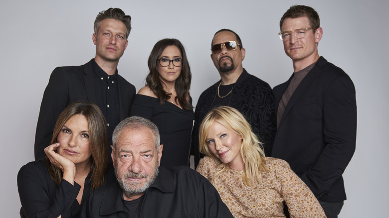 Ice-T with SVU cast and Dick Wolf 