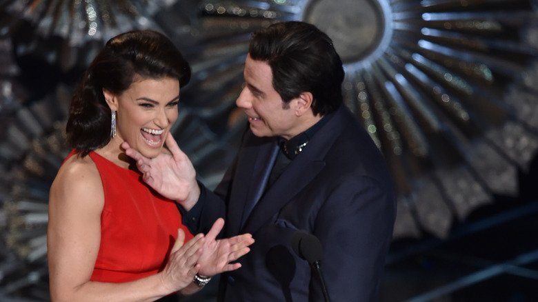 Idina Menzel and John Travolta at Oscars