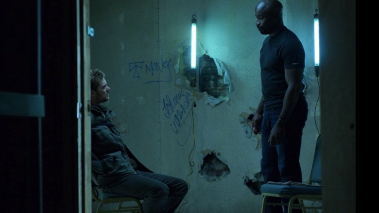 Finn Jones and Mike Colter in The Defenders