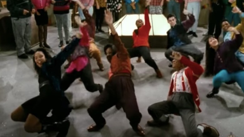 Teens dancing The Urkel