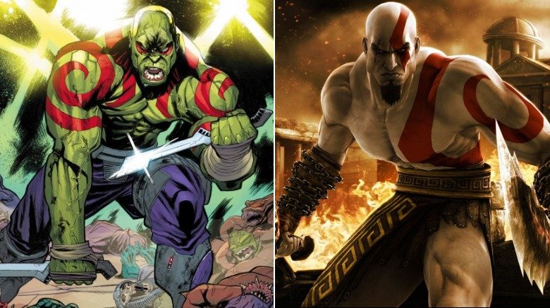 Drax the Destroyer and Kratos