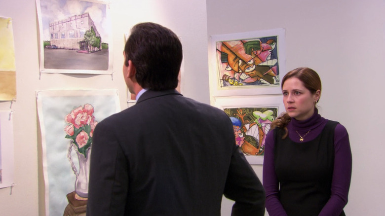 Pam and Michael attend Pam's art show in The Office